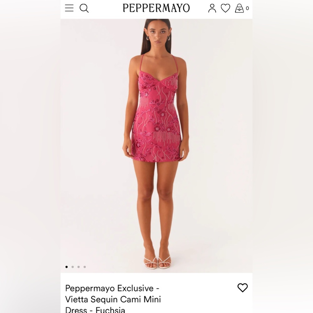 Peppermayo Pink Sequin Mini Dress